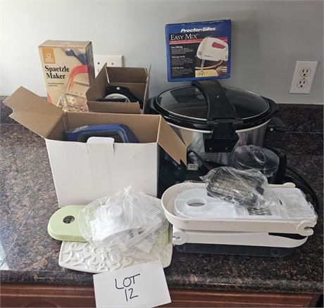 Mixed Small Appliances Spaetzle Maker, Hand Mixer Crockpot & More