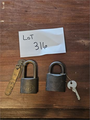 Vintage WB - Ohio Power Co. Pad Locks with Keys