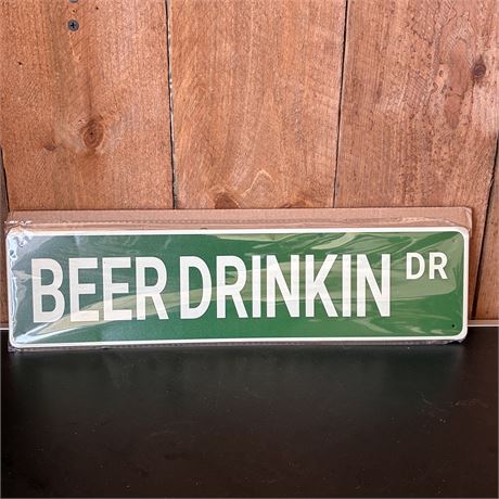 Beer Drinking Drive Metal Sign