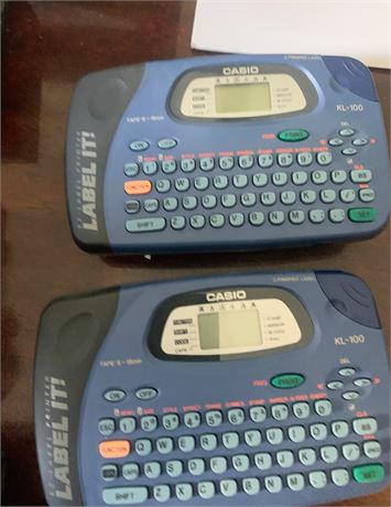 Casio KL-100 Label It! Label Printer Lot of 2