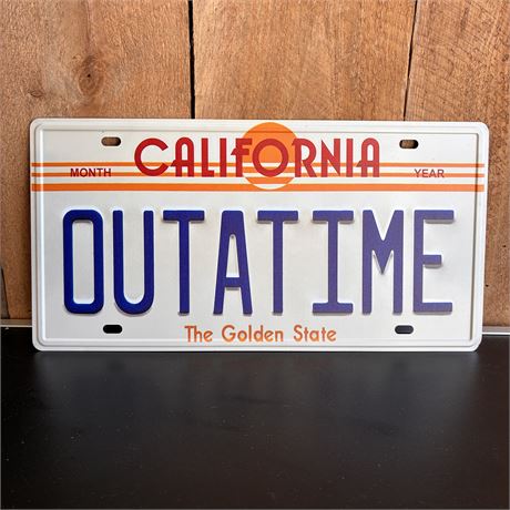 Back To The Future Novelty Tin Metal License Plate