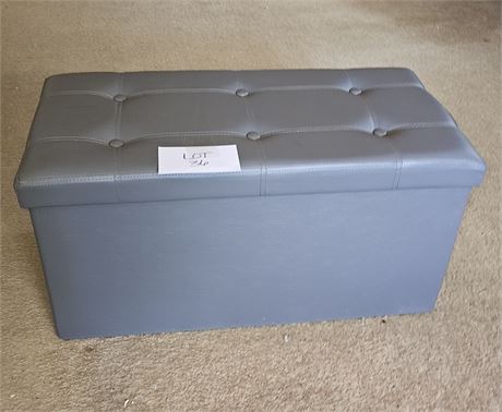 Gray Cushion Seat/Storage Bench