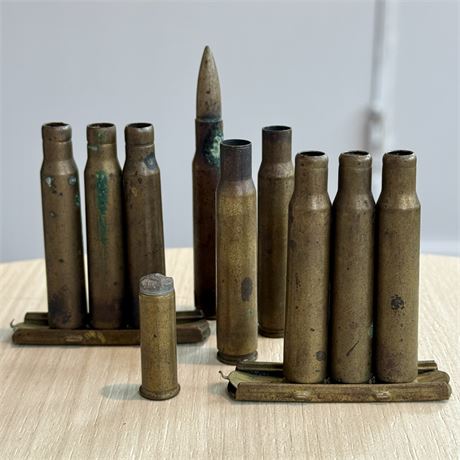 WWI/WW2 US Military Cartridges Lot - Frankford Arsenal, Stripper Clips & More