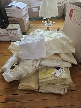 Extra Large Lot of Drapery / Curtains / Sheers & More - All White Lot -