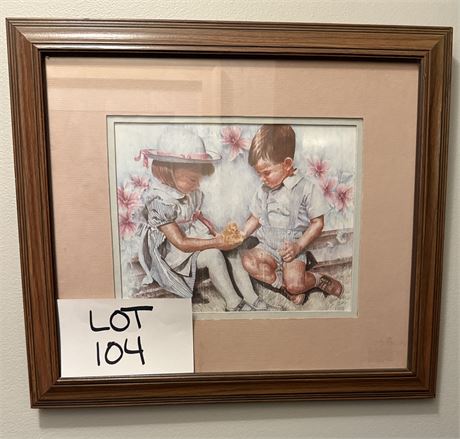 Vintage Home Wall Decor Framed Matte Print 14” X 16”