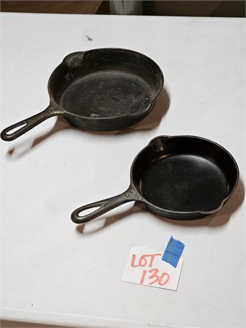 Griswold #3 & #5 Cast Iron Skillets