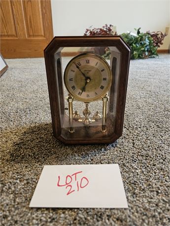 Montrex Wood & Glass Case 1990's Anniversary Clock