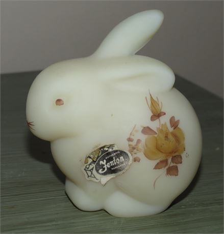 Fenton Signed & Hand Painted Rabbit