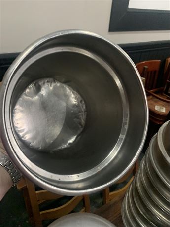 Stainless Steel Bain Marie Stackable Food Storage Pot (Lot of 9)