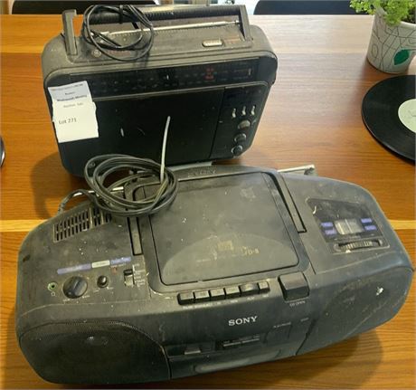 Sony CFD-8 Boombox & General Electric Superadio III