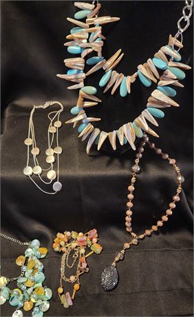 Turquoise Colored Necklace Lot