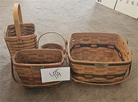 Longaberger Baskets- Cake Basket, Holiday Memory Basket & More