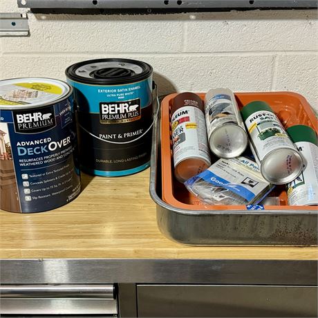 Nice Lot of New Paint and Supplies