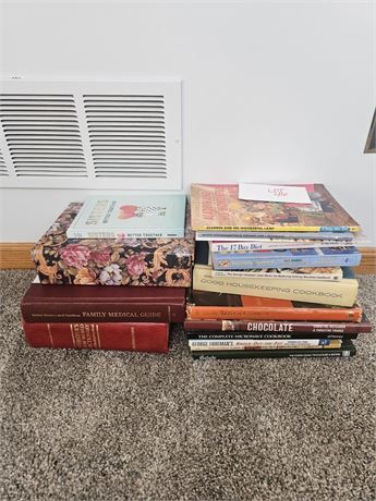 Mixed Book Lot- Medical, Cookbooks & More