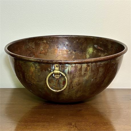 Primitive Solid Copper Mixing Bowl - 11.5"D