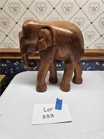 Carved African Wood Elephant