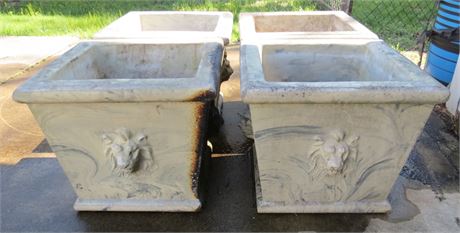 4 Heavy Concrete Planters