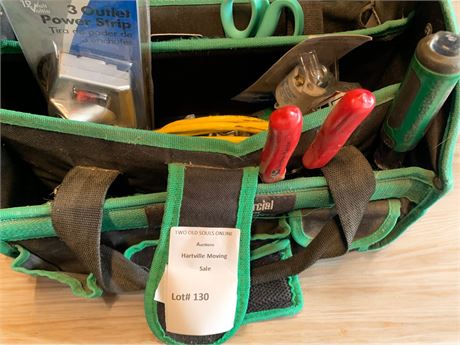 Electrical Lot Including Commercial Electric Black and Green Tool Bag