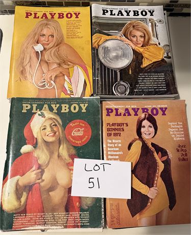 Vintage 1960s 1970s Playboy Magazine Lot 14 Issues