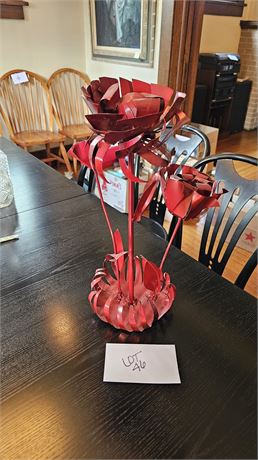 Metal Art Floral Sculpture