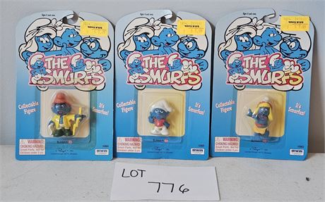 The Smurfs 1995 Collectible Figures in Original Packaging