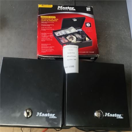 Master Lock Drawer Safe Lot of 3