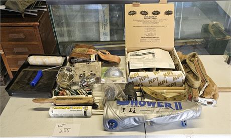 Misc Mixed Lot - Lights, Paint Supplies, Caulking, Spotlights & More