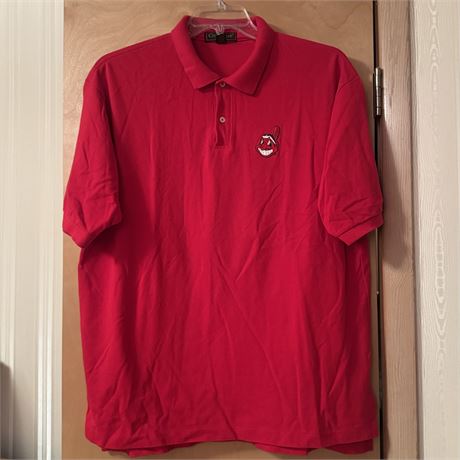 Crosscreek Cleveland Indians Chief Wahoo Polo Shirt - Men's Size XL