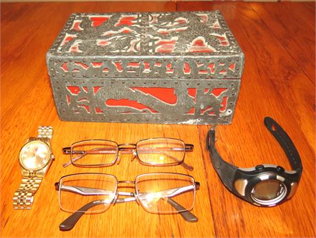 Watches, Reading Glasses, Box
