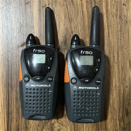 Set of Two Fr50 Motorola Walkie-talkies