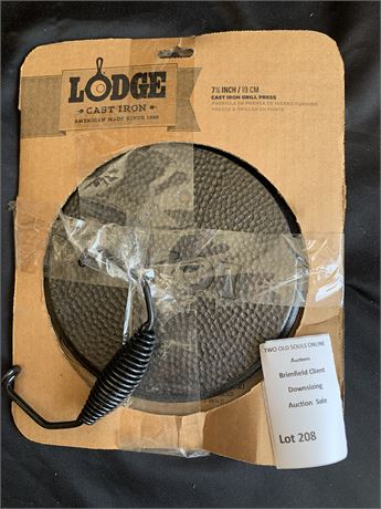 Cast Iron Grill Plate by Lodge - 7.5 Inches Around