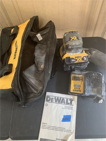 Dewalt 20V Random Orbit Palm Sander Includes Battery, Charger and Bag