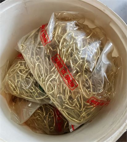 25-Yard Bags of Brass-Plated Oval Iron Chain - Lot of 3