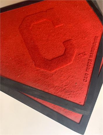 Diamond Shaped Matts W/Cleveland Indians Block C By Car Parts Warehouse (2)