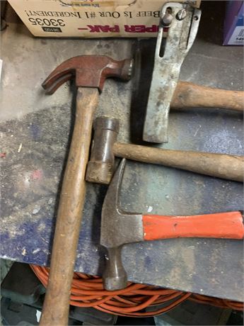 Hammer Lot of 5 Rubber Mallet Claw Hammer Roofing Hammer and More