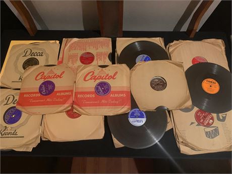 Decca & Capitol Records 78 RPM Record Lot
