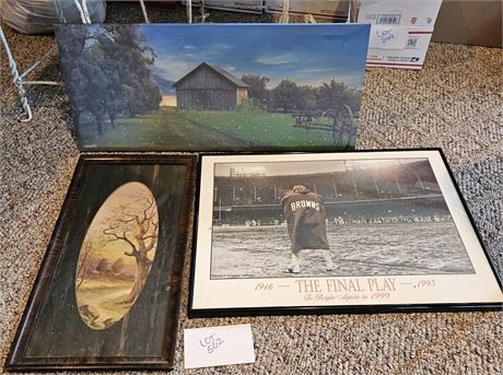 Mixed Art Lot: Barn Print/Browns Poster & More - Sizes & Theme Vary