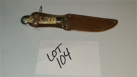 1970's Towika Souvenir Canadian Knife with Leather Sheath Republic of Ireland