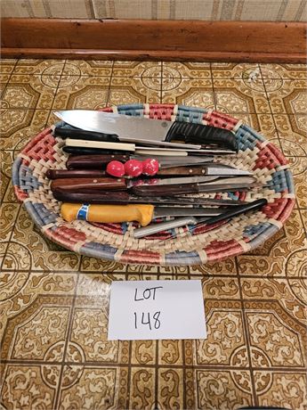 Mixed Kitchen Knife Lot- Amway, Sheffield, & More