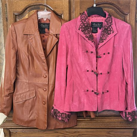 Women's Vintage Terry Lewis Leather Jackets - Size XS