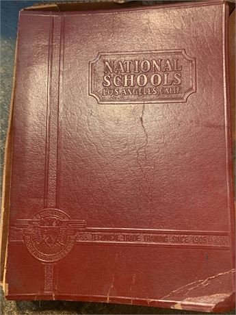 Vintage Hardbound Technical Training Manual By National Schools LA, California