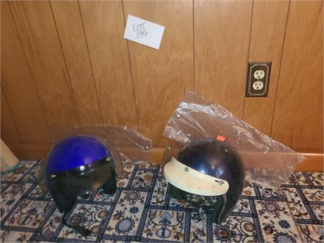 (2) Motorcycle Helmets with Replacement Wind Shields