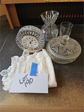 Quartz Crystal Clock / Vase / Lidded Candy & More