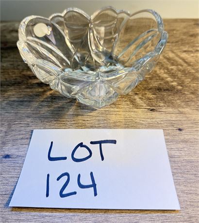 Gorham Fine Crystal Heart Shaped Dish