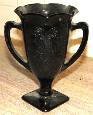 Vintage LE Smith Black Amethyst Urn Vase