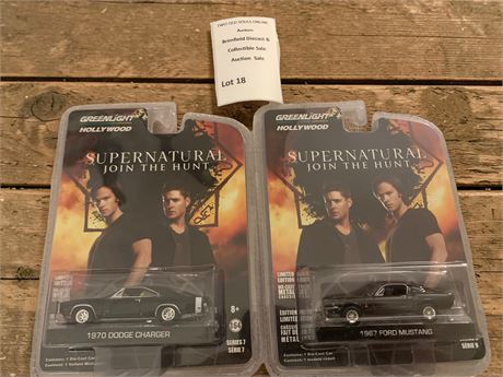 Greenlight Supernatural Diecast Cars 1970 Dodge Charger Hollywood Series 7