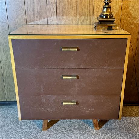 Mid-Century 3 Drawer Dresser - 30.5"T x 30 x 18"