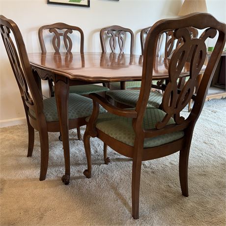 Lenoir 7-Piece Drop Leaf Dining Set w/ Extra Center Leaf
