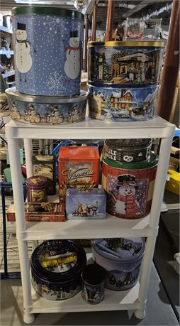 Holiday Tins & Storage Shelving