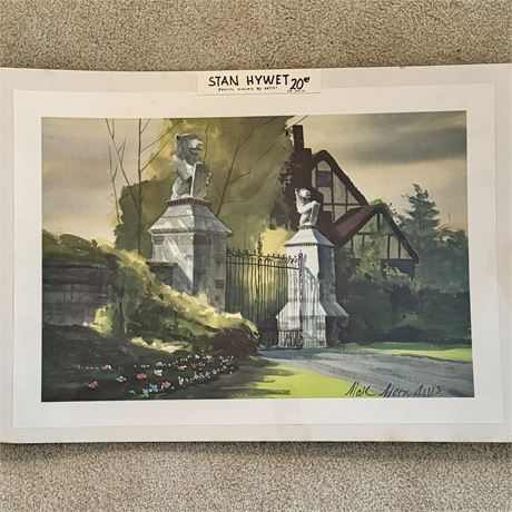 Original Marc Moon Signed Stan Hywet Painting - 23 x 16.5"